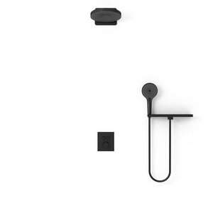 Изображение товара Душевая система Vincea Inspire VSFW-3I21T1RMB, термостатическая, 2 потребителя, цвет черный матовый