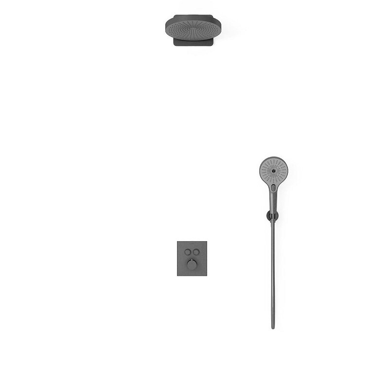 Изображение товара Душевая система Vincea Inspire VSFW-3I21T1GM Термостатическая, 2 потребителя, винтовая сталь/gunmet Изображение товара Душевая система Vincea Inspire VSFW-3I21T1GM Термостатическая, 2 потребителя, винтовая сталь/gunmet