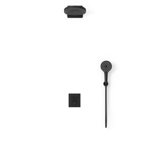 Изображение товара Душевая система Vincea Inspire VSFW-3I21T1MB, термостатическая, 2 потребителя, цвет черный матовый