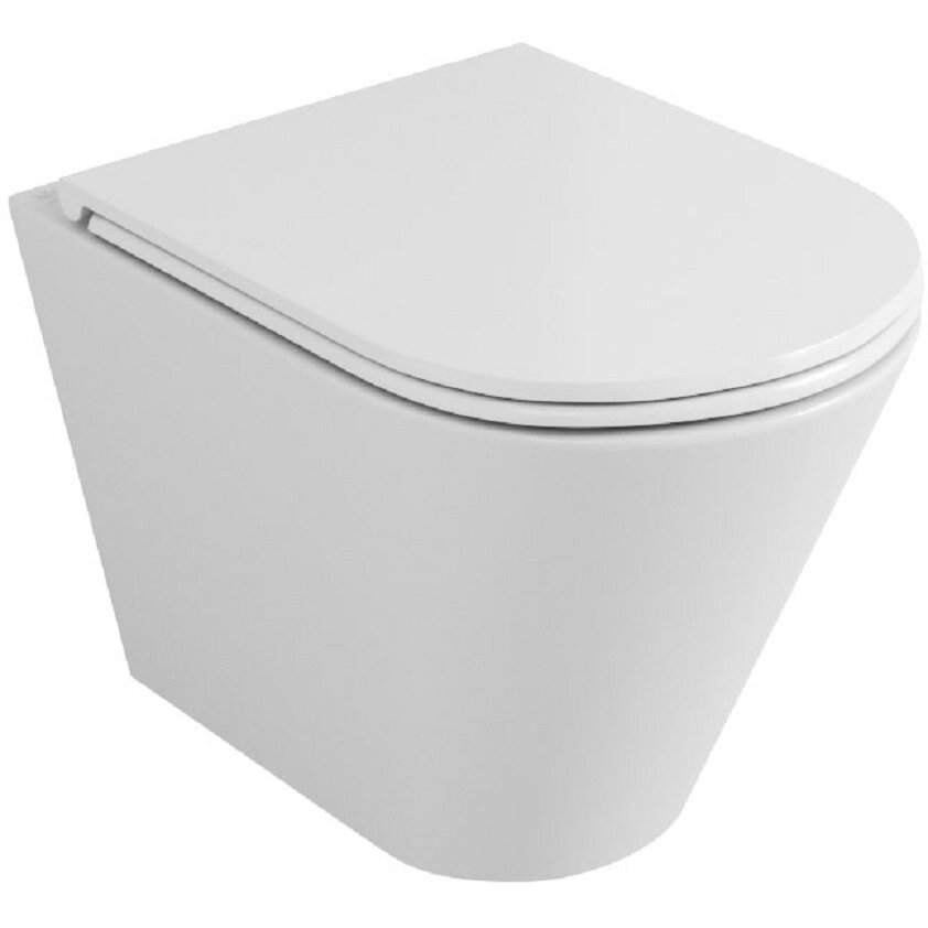 Изображение товара Подвесной унитаз безободковый OWL Vind Ruta-H с системой Торнадо и микролифтом