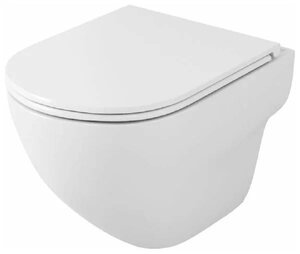 Изображение товара Подвесной безободковый унитаз OWL Wave TOWLT190801 Cirkel-H, сиденье DP с микролифтом, система смыва Торнадо, белый