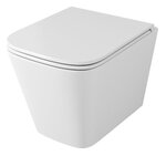 Подвесной безободковый унитаз OWL Vatter TOWLT190403S Ruta-H mini, сиденье DP с микролифтом, Slim, система смыва Торнадо, белый - фото 1