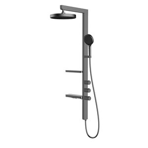 Изображение товара Душевая система Vincea Inspire VSFS-3I11GM, с каскадным изливом, воронёная сталь, gunmetal