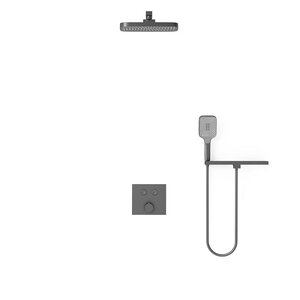 Изображение товара Душевая система Vincea воронёная сталь gunmetal с трехрежимным душем и встроенной установкой