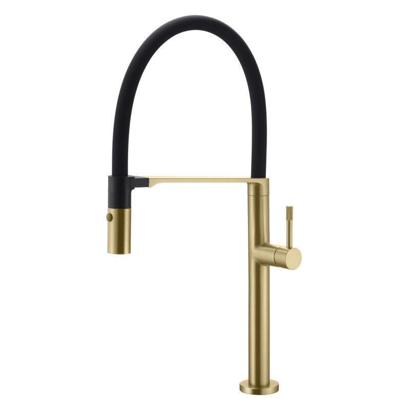 Изображение товара Смеситель Boheme Uno 114-MG для кухонной мойки, высокий излив, матовое золото