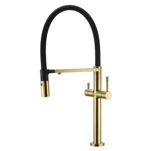 Изображение товара Смеситель Boheme Uno для кухонной мойки, высокий, золото матовое, 115-MG