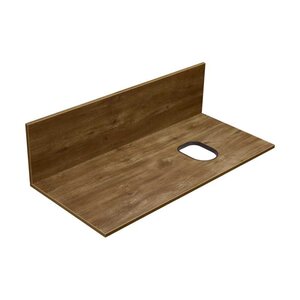 Изображение товара Столешница Акватон Мишель 100 для одной раковины, с панелью, дуб рустикальный