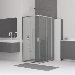Изображение товара Душевой уголок RGW Classic CL-34, 100 х 100 см, стекло прозрачное, профиль хром, 32093400-11