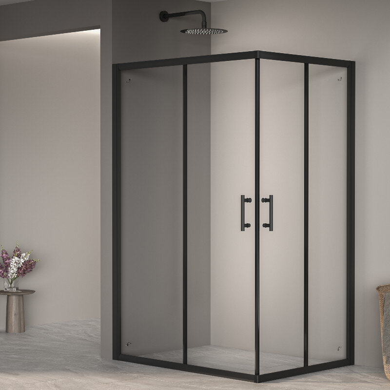 Изображение товара Душевой уголок RGW Passage PA-146B 80 х 120 см стекло прозрачное профиль черный матовый