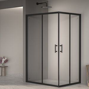 Изображение товара Душевой уголок RGW Passage PA-146B, 80 х 120 см, стекло прозрачное, профиль черный матовый, 020814682-14