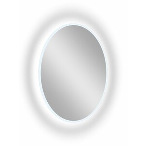 Изображение товара Зеркало Континент Бордо Люкс с подсветкой 57 см овальное белое