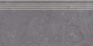 Изображение товара Ступень, керамогранит Kerama Marazzi Про Лаймстоун DD205100RGR, 30х60 см, обрезной, серый
