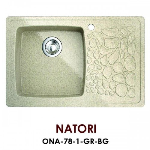 Изображение товара Кухонная мойка Omoikiri Natori ONA-78-1-GR-BG натуральный гранит 78х50 см