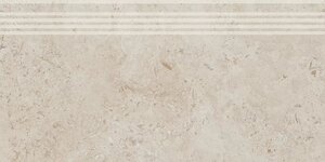 Изображение товара Ступень, керамогранит Kerama Marazzi Про Лаймстоун DD205520RGR, 30 x 60 см, обрезной, натуральный бежевый