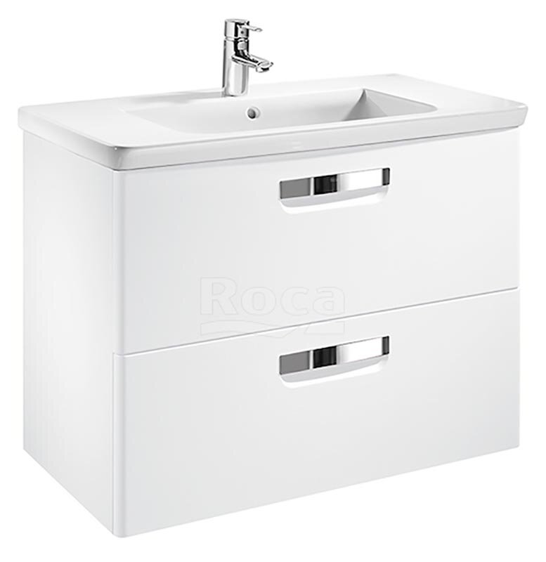 Изображение товара Тумба под раковину Roca Gap 80 белая матовая, подвесная, современный дизайн