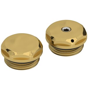 Изображение товара Спускной клапан и заглушка Сунержа, d 25 мм / G 1/2 дюйма НР, 2 штуки, цвет золото, 03-1201-0000