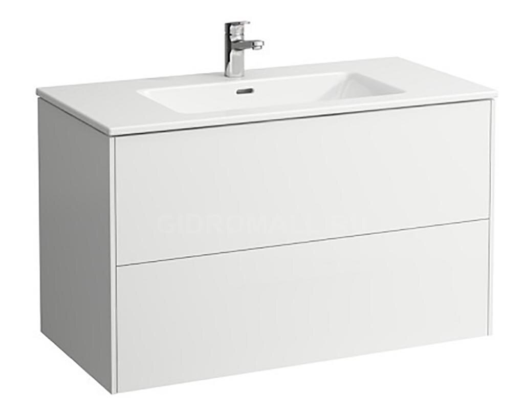 Изображение товара Тумба с раковиной Laufen Base 8.6496.2.260.104.1 100 см белая матовая Изображение товара Тумба с раковиной Laufen Base 8.6496.2.260.104.1 100 см белая матовая