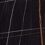 Керамогранит Kerranova Marble Trend K-1004/MR/600x600x10, Nero Dorato 60х60 см, черный - фото 1