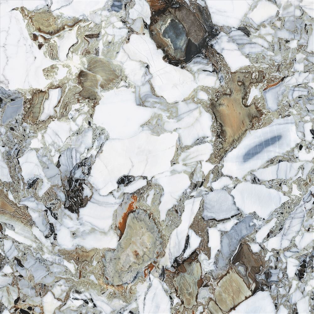 Изображение товара Керамогранит Vitra CityMarble 60х60 см мультиколор серый и белый для пола и стен