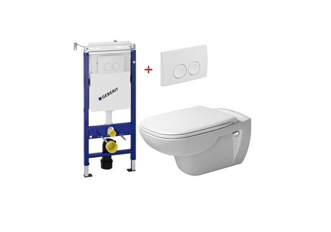 Изображение товара Инсталляция Geberit с унитазом Duravit D-code 25350900002, сиденье микролифт, комплект Santehnica.ru