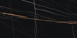 Изображение товара Керамогранит Kerranova Marble Trend K-1004/МR/600x1200х11, 60 х 120 см, Nero Dorato, черный