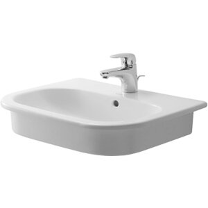 Изображение товара Раковина Duravit D-Code 0337540000 55x44 см врезная с переливом белая
