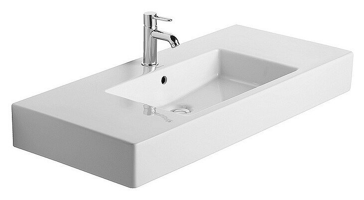 Изображение товара Раковина Duravit Vero 0329100000 Дизайнерская, 1050x490 мм, с переливом