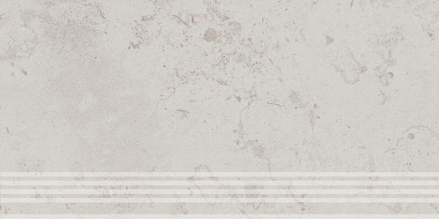 Изображение товара Ступень, керамогранит Kerama Marazzi Про Лаймстоун DD205320RGR, 30х60 см, обрезной, серый