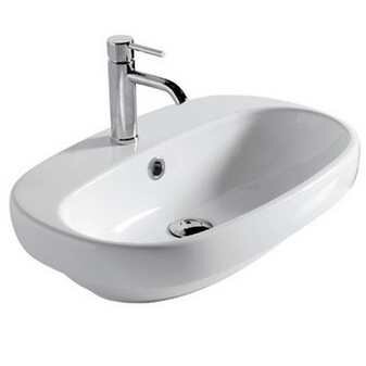 Изображение товара Раковина Galassia Ergo 60 см белая керамическая овальная без перелива