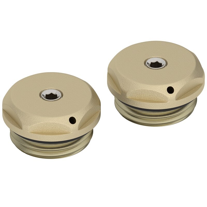 Изображение товара Спускной клапан Сунержа, d = 25 мм, G 1/2 дюйма, наружная резьба, 2 штуки, цвет матовая шампань, 022-1200-0000