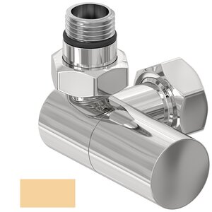 Изображение товара Вентиль для полотенцесушителя из нержавеющей стали G 1/2 и G 3/4 шампань Россия