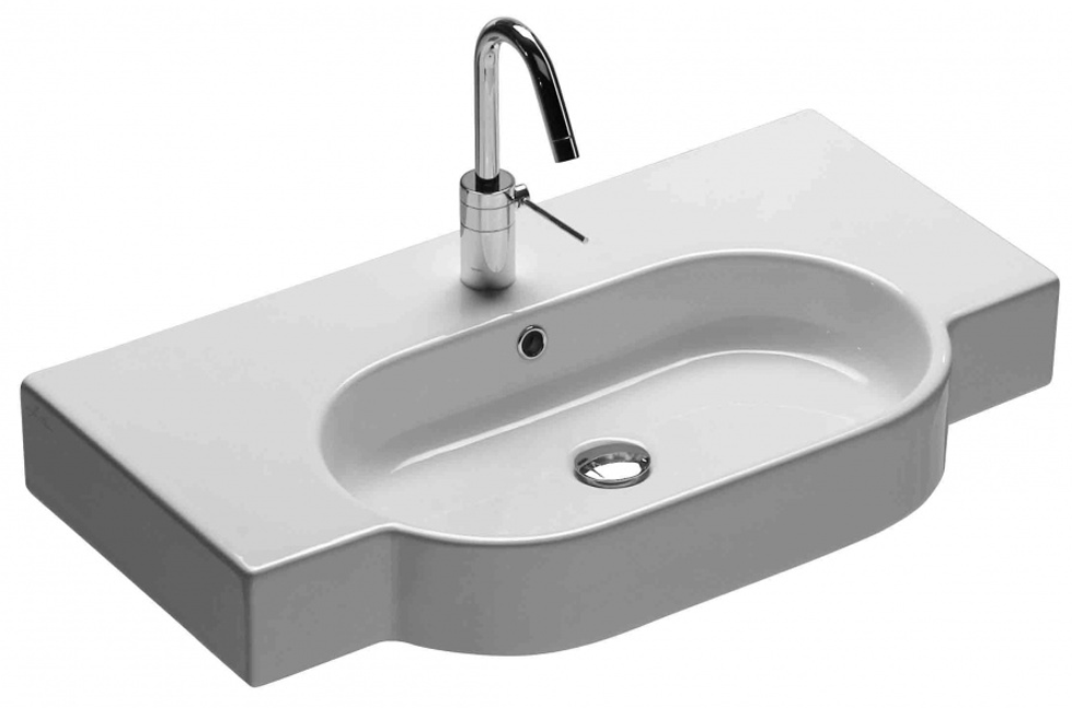 Изображение товара Раковина Hatria Area Y0UP 01 81 х 45 см белая Изображение товара Раковина Hatria Area Y0UP 01 81 х 45 см белая
