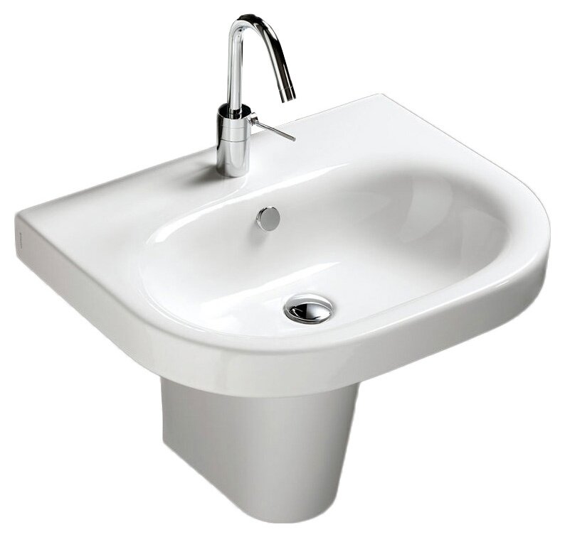 Изображение товара Раковина Hatria Daytime YXBL01 55x45 см с одним отверстием и переливом, белая