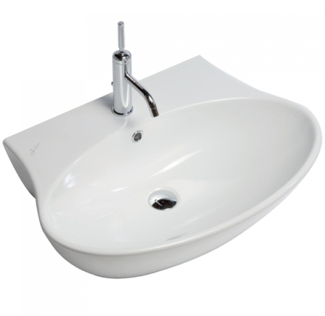 Изображение товара Раковина Hatria Nido Y0QX 01 овальная белая для ванной и кухни 68х48 см Изображение товара Раковина Hatria Nido Y0QX 01 овальная белая для ванной и кухни 68х48 см