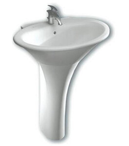 Изображение товара Раковина Hatria Sculture Y0LZ01 65x57,5 см белая угловая из фаянса