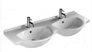 Изображение товара Раковина Hatria Sophie Y0Q5 01 125 см двойная подвесная белая Италия