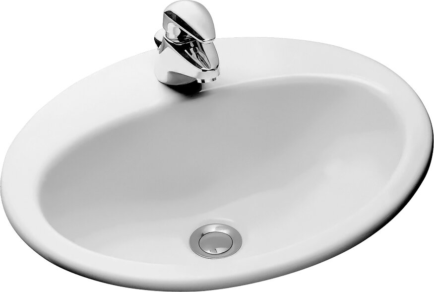 Изображение товара Раковина Jacob Delafon Ovale E1358-00, врезная, овальная, белая франция