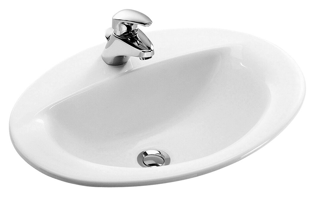 Изображение товара Раковина Jacob Delafon Patio E4155-00 56 х 43 см врезная сверху Изображение товара Раковина Jacob Delafon Patio E4155-00 56 х 43 см врезная сверху