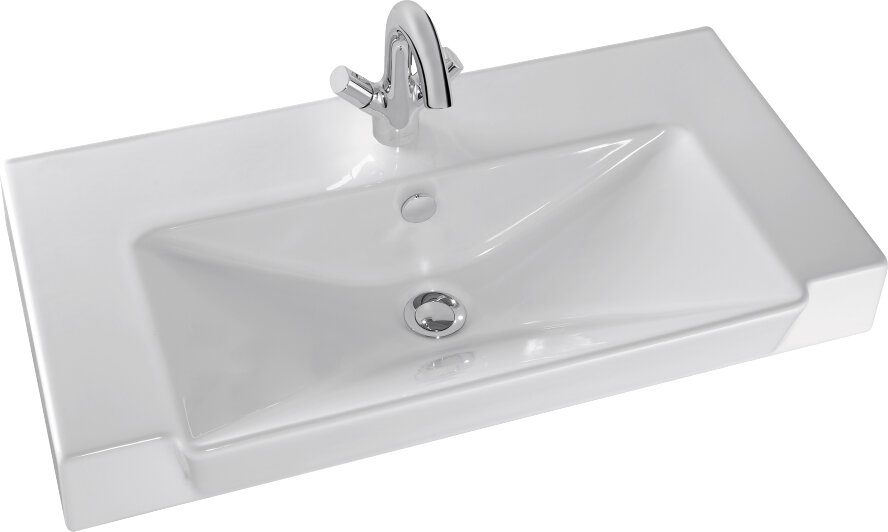 Изображение товара Раковина-столешница Jacob Delafon Reve E4803-00, 80x41 см, белая, угловая