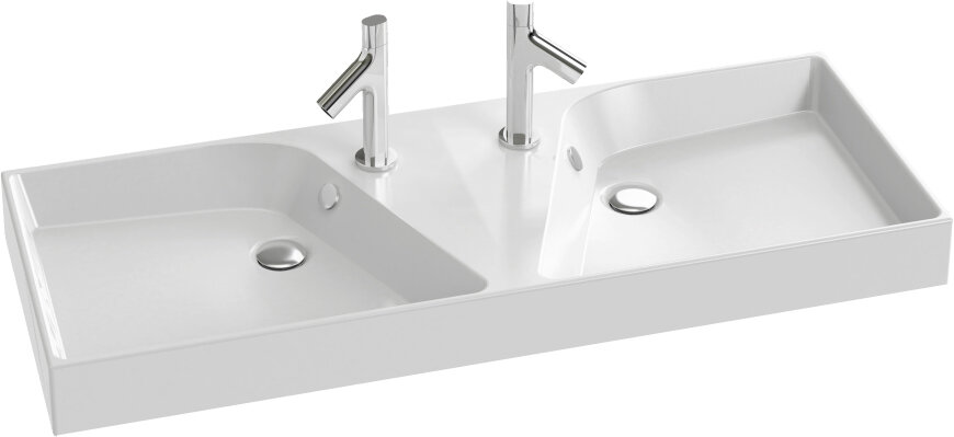 Изображение товара Двойная подвесная раковина-столешница Jacob Delafon Rythmik EXM112-Z-00