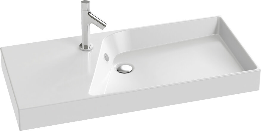 Изображение товара Подвесная раковина Jacob Delafon Rythmik 100 см угловая белая fantasy