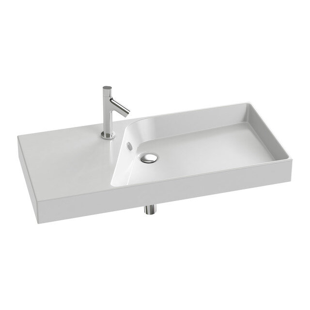 Изображение товара Раковина Jacob Delafon Rythmik EXN112-Z-00 100 см подвесная белая