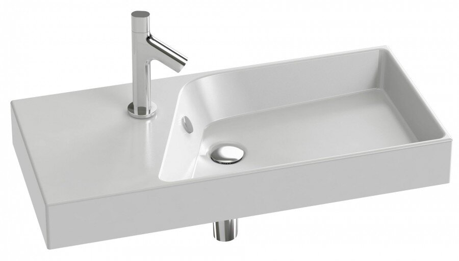Изображение товара Подвесная раковина Jacob Delafon Rythmik EXP112-00 белая 80х37 см угловая