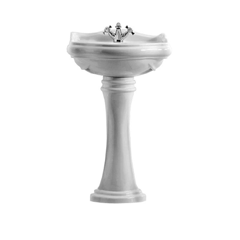 Изображение товара Раковина Kerasan Retro 55 см, 104501*1, 1 отверстие под смеситель, белый