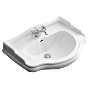 Изображение товара Раковина Kerasan Retro 1046bi 69 см белая подвесная с отверстием под смеситель