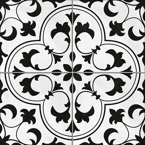 Изображение товара Керамогранит Cersanit Sevilla 16180 40x40 см белый черный матовый