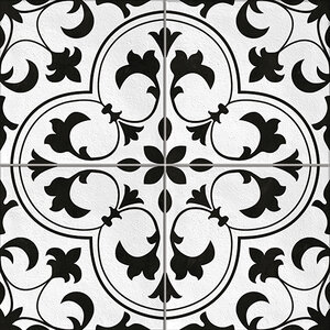Изображение товара Керамогранит Cersanit Sevilla 16180, 40 х 40 см, белый, черный