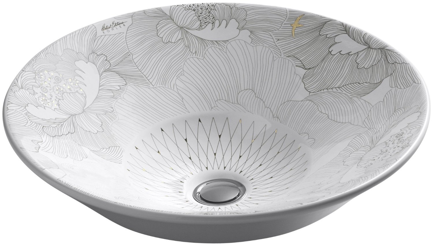 Изображение товара Раковина Kohler Empress Bouquet белая, фарфор, подвесная 41,3x16,2 см Изображение товара Раковина Kohler Empress Bouquet белая, фарфор, подвесная 41,3x16,2 см
