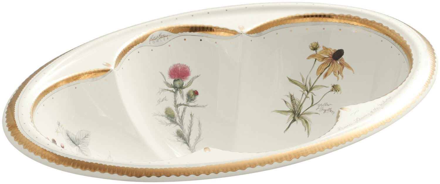 Изображение товара Раковина Kohler Prairie Flowers K-14271-WF-96, врезная сверху Изображение товара Раковина Kohler Prairie Flowers K-14271-WF-96, врезная сверху