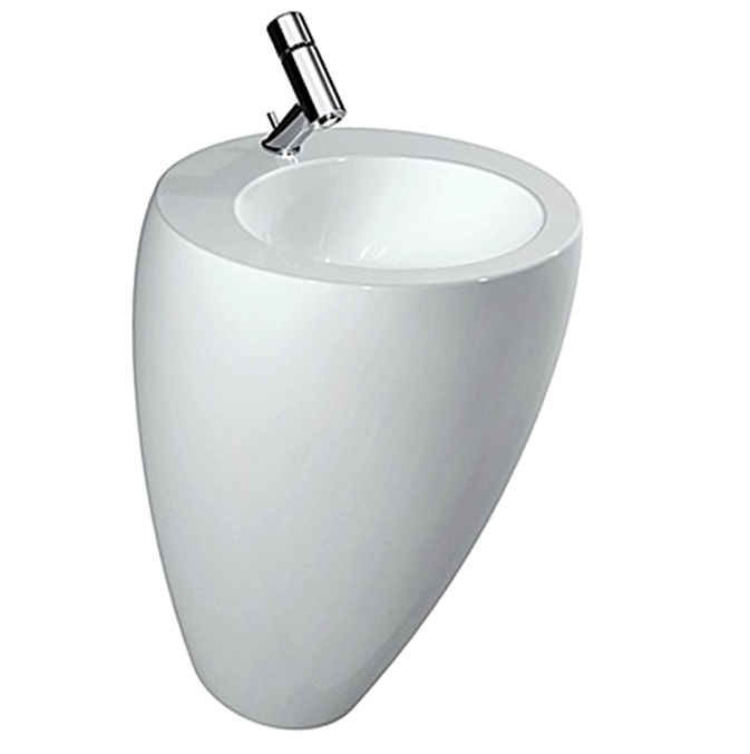 Изображение товара Раковина Laufen Alessi One 8.1197.1.400.104.1 с пьедесталом 52 х 53 см белая Изображение товара Раковина Laufen Alessi One 8.1197.1.400.104.1 с пьедесталом 52 х 53 см белая